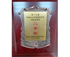 第十九届河南省企业管理现代化创新成果二等奖
